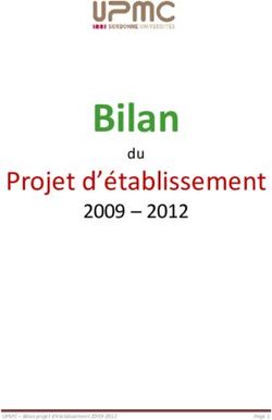 Bilan Projet d'établissement 2009 - 2012 - Sorbonne Université