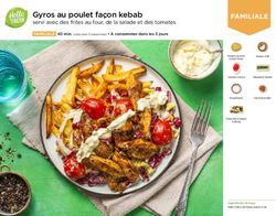 Gyros au poulet façon kebab - servi avec des frites au four, de la salade et des tomates