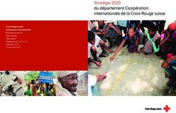 Stratégie 2020 du département Coopération internationale de la Croix-Rouge suisse