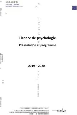 Licence de psychologie - Présentation et programme 2019 2020 - Université Paris 13 - UFR LLSHS - Université Paris 13