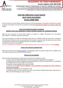 REGLEMENT DE FONCTIONNEMENT - Service Enfance CIAS ARLYSERE TERRITOIRES BASSE TARENTAISE ET HAUTE COMBE DE SAVOIE