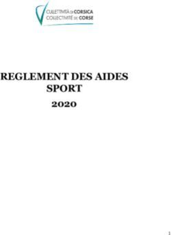 REGLEMENT DES AIDES SPORT 2020 - CROS CORSE