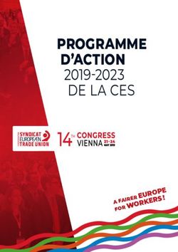 PROGRAMME D'ACTION 2019-2023 DE LA CES - ETUC