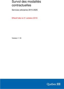 Survol des modalités contractuelles - Services cellulaires 2015-2025 Effectif dès le 21 octobre 2019