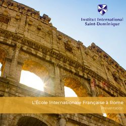 L'École Internationale Française à Rome - Présentation - Institut Saint ...