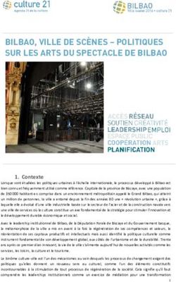 BILBAO, VILLE DE SCÈNES - POLITIQUES SUR LES ARTS DU SPECTACLE DE BILBAO