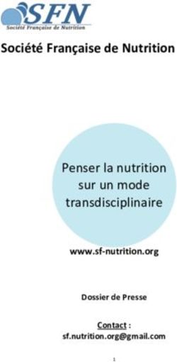 Société Française de Nutrition - Penser la nutrition sur un mode transdisciplinaire