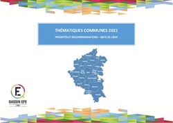 TH&Eacute;MATIQUES COMMUNES 2021 - PRIORIT&Eacute;S ET RECOMMANDATIONS - IBEFE DE LI&Egrave;GE - Bassin EFE