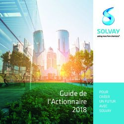 Guide de l'Actionnaire 2018 - POUR CRÉER UN FUTUR AVEC SOLVAY