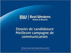 Dossier de candidature Meilleure campagne de communication - Hospitality ON