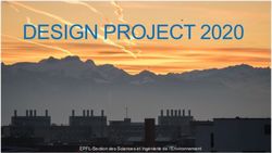DESIGN PROJECT 2020 - EPFL-Section des Sciences et Ingénierie de l'Environnement