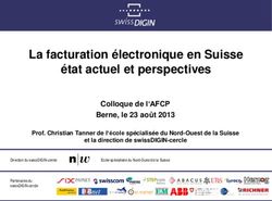 La facturation électronique en Suisse état actuel et perspectives - VOEFRW
