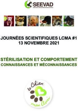 JOURN&Eacute;ES SCIENTIFIQUES LCMA #1 13 NOVEMBRE 2021 ST&Eacute;RILISATION ET COMPORTEMENT - CONNAISSANCES ET M&Eacute;CONNAISSANCES - SEEVAD