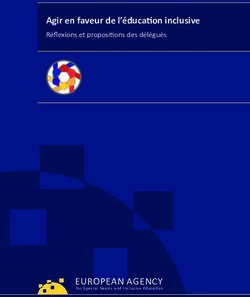 EUROPEAN AGENCY - Agir en faveur de l'&eacute;ducation inclusive R&eacute;flexions et propositions des d&eacute;l&eacute;gu&eacute;s - European Agency for ...