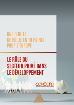 LE RÔLE DU SECTEUR PRIVÉ DANS LE DÉVELOPPEMENT - UNE FEUILLE DE ROUTE EN 10 POINTS POUR L'EUROPE - CONCORD ...