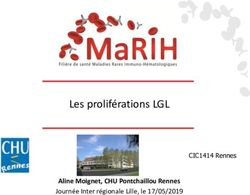 LES PROLIF&Eacute;RATIONS LGL - ALINE MOIGNET, CHU PONTCHAILLOU RENNES JOURN&Eacute;E INTER R&Eacute;GIONALE LILLE, LE 17/05/2019 - MARIH