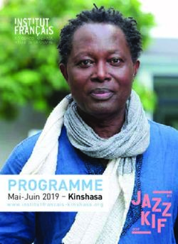PROGRAMME Mai-Juin 2019 - Kinshasa www.institutfrancais-kinshasa.org - Institut Français de Kinshasa