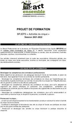 PROJET DE FORMATION BPJEPS " Activités Du Cirque " - BPJEPS " Activités ...