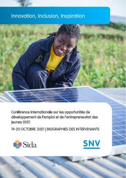 In novation, Inclusion, Inspiration - 19-20 OCTOBRE 2021 | BIOGRAPHIES DES INTERVENANTS - SNV