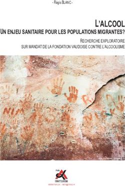 L'ALCOOL UN ENJEU SANITAIRE POUR LES POPULATIONS MIGRANTES? RECHERCHE EXPLORATOIRE SUR MANDAT DE LA FONDATION VAUDOISE CONTRE L'ALCOOLISME ...