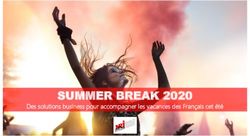 SUMMER BREAK 2020 Des solutions business pour accompagner les vacances des Français cet été