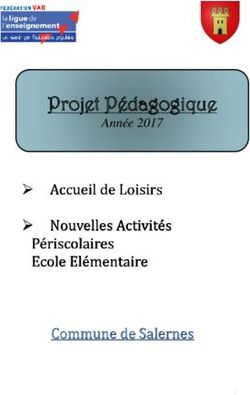 Projet Pédagogique Accueil De Loisirs Nouvelles Activités Périscolaires ...