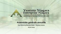 Assemblée générale annuelle - Four Points by Sheraton Hotel - Thorold, Ontario 26 juin 2019 - Venture Niagara