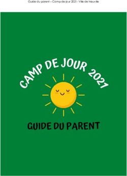 Guide du parent - Camp de jour 2021- Ville de Neuville
