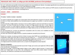 TRAVAILLER AVEC PAINT au coll&egrave;ge par Julie LACOMBE, professeur d'arts plastiques