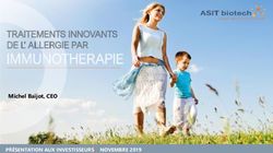 IMMUNOTHERAPIE TRAITEMENTS INNOVANTS DE L' ALLERGIE PAR - Michel Baijot, CEO - ASIT biotech