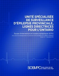 UNITÉ SPÉCIALISÉE DE SURVEILLANCE D'ÉPILEPSIE PROVINCIALE, LIGNES DIRECTRICES POUR L'ONTARIO