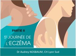 L'ECZ&Eacute;MA 5 E JOURN&Eacute;E DE - Dr Audrey NOSBAUM, CH Lyon Sud - Inserm