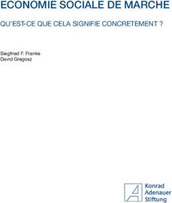 ECONOMIE SOCIALE DE MARCHE - QU'EST-CE QUE CELA SIGNIFIE CONCRETEMENT ? Siegfried F. Franke David Gregosz - Konrad-Adenauer-Stiftung