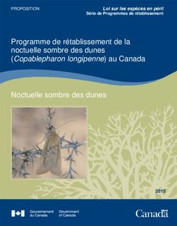 Programme de rétablissement de la noctuelle sombre des dunes (Copablepharon longipenne) au Canada Noctuelle sombre des dunes - Loi sur les espèces ...