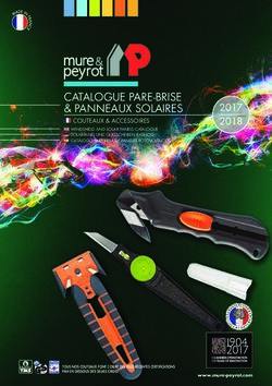 CATALOGUE PARE-BRISE & PANNEAUX SOLAIRES - Mure & Peyrot