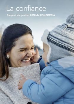 E La confiance Rapport de gestion 2018 de CONCORDIA