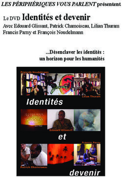 Le DVD Identit&eacute;s et devenir - Les p&eacute;riph&eacute;riques vous parLent pr&eacute;sentent ...D&eacute;senclaver les identit&eacute;s : un horizon pour les humanit&eacute;s