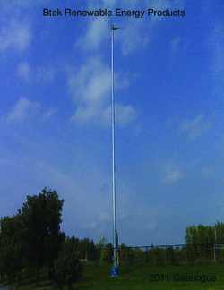 Btek Renewable Energy Products - 2011 Catalogue
