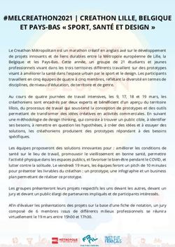 #MELCREATHON2021 | CREATHON LILLE, BELGIQUE ET PAYS-BAS " SPORT, SANTÉ ET DESIGN "