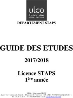 GUIDE DES ETUDES 2017/2018 Licence STAPS - 1ère année - ULCO