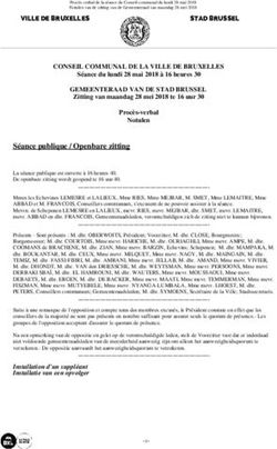 CONSEIL COMMUNAL DE LA VILLE DE BRUXELLES