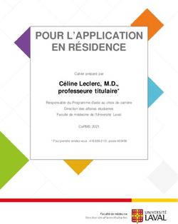 POUR L'APPLICATION EN RÉSIDENCE - Faculté de médecine