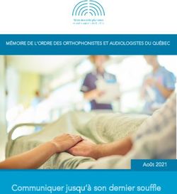 Communiquer jusqu'à son dernier souffle - Août 2021 - MÉMOIRE DE L'ORDRE DES ORTHOPHONISTES ET AUDIOLOGISTES DU QUÉBEC - OOAQ