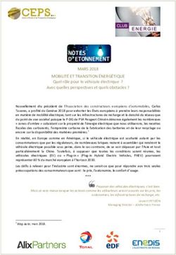 MOBILITÉ ET TRANSITION ÉNERGÉTIQUE - Quel rôle pour le véhicule électrique ? Avec quelles perspectives et quels obstacles ? - CEPS