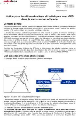 Notice pour les déterminations altimétriques avec GPS dans la mensuration officielle