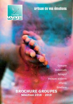 BROCHURE GROUPES - Artisan de vos émotions - Deesse Voyages