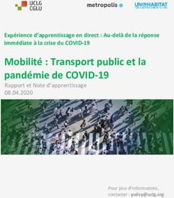 Mobilité : Transport public et la pandémie de COVID-19 - Rapport et Note d'apprentissage 08.04.2020 - UCLG