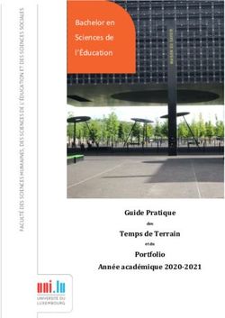 Bachelor en Sciences de l'Éducation - Guide Pratique Temps de Terrain Portfolio Année académique 2020-2021