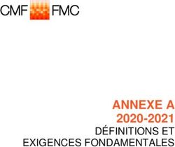 ANNEXE A 2020-2021 DÉFINITIONS ET EXIGENCES FONDAMENTALES