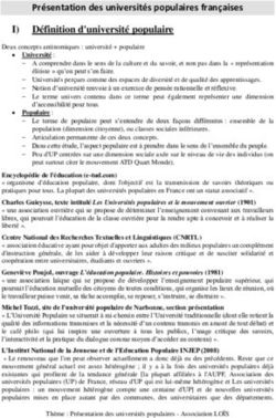 Présentation des universités populaires françaises - Association LOÏS